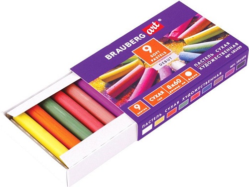 Набор сухой пастели BRAUBERG Art Debut 181459 (9 цв)