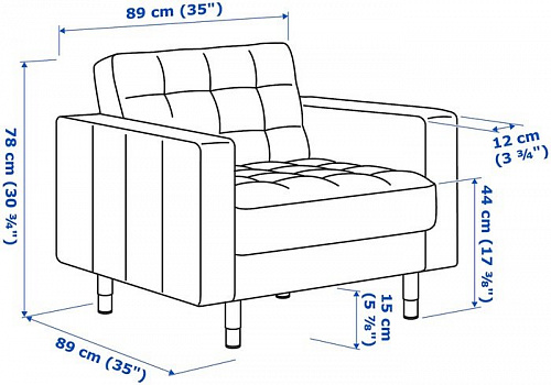 Интерьерное кресло Ikea Ландскруна (бумстад золотисто-коричневый/дерево) 292.691.92