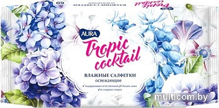 Влажные салфетки Aura Tropic Coctail (60 шт)