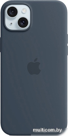 Чехол для телефона Apple MagSafe Silicone Case для iPhone 15 Plus (синий шторм)
