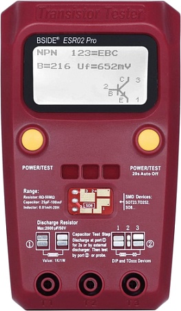 Тестер Bside ESR02 Pro (красный)