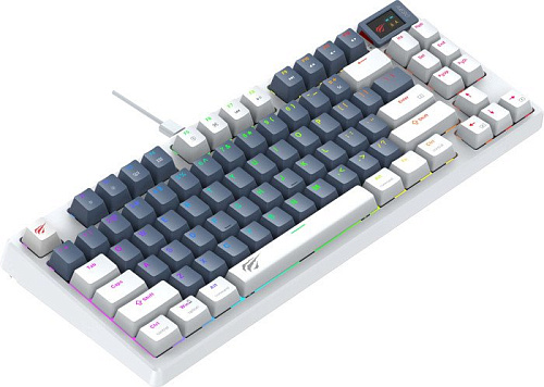 Клавиатура Havit Gamenote KB884L RGB (белый, Content Red)