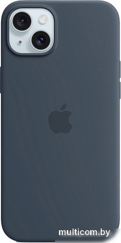 Чехол для телефона Apple MagSafe Silicone Case для iPhone 15 Plus (синий шторм)