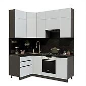 Готовая кухня ВерсоМебель Эко Премиум 1.2x2.0 левая (сумеречный голубой/ст. тунис)