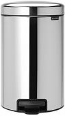 Brabantia Pedal Bin NewIcon с корзиной 12 л (стальной полированный)
