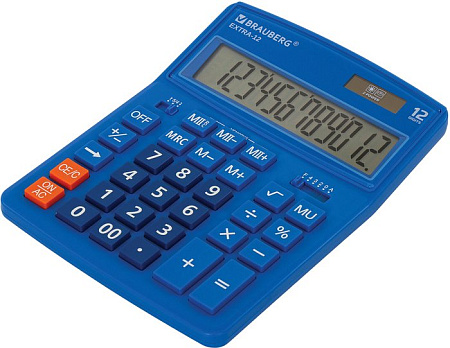 Бухгалтерский калькулятор BRAUBERG Extra 12-BU 250482 (синий)