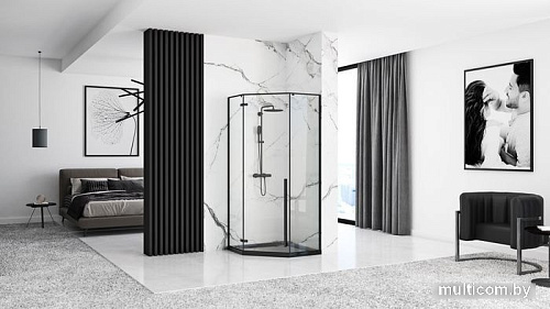 Душевой поддон Rea Diamond 90x90 (черный)