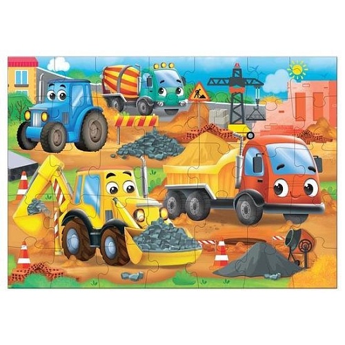 Мозаика/пазл Puzzle Time Машины на стройке 6880913
