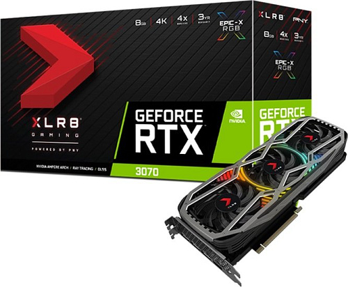 Видеокарта PNY GeForce RTX 3080 10GB XLR8 Revel Epic-X RGB Triple Fan LHR
