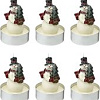 Набор свечей Tkano New Year Essential Festive snowman TK24-NY_CND0010 (6 шт, белый/красный)
