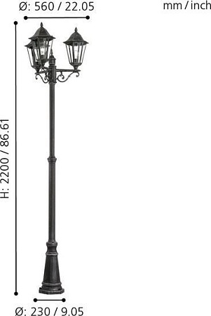 Фонарный столб Eglo Navedo 93465