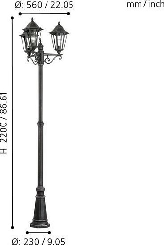 Фонарный столб Eglo Navedo 93465