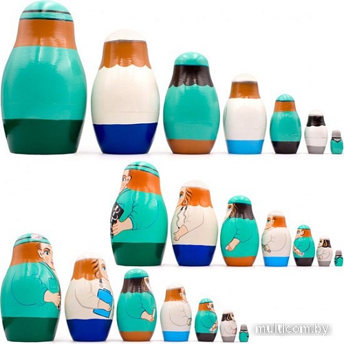 Развивающая игра Брестская Матрешка Подарки врачу и медсестре (набор 7 шт)