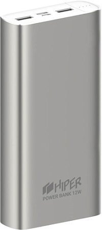 Портативное зарядное устройство Hiper Metal20K (серебристый)