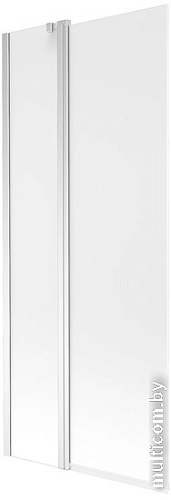 Стеклянная шторка для ванны Mexen Flip Chrome Matt 80