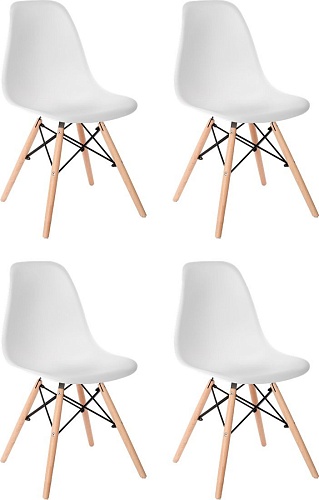 Стул Mio Tesoro Бари SC-001 (4 шт, белый/дерево)