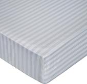 Постельное белье Миланика Темно-серая на резинке 140x200 (поплин-страйп)