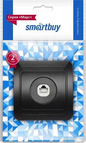 Розетка телефонная SmartBuy SBE-02b-S1-PH