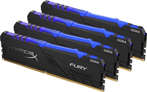 Оперативная память HyperX Fury RGB 4x8GB DDR4 PC4-25600 HX432C16FB3AK4/32