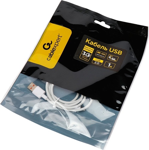 Кабель Cablexpert CC-USB2-AMCM-66W-1M-W USB Type-A - USB Type-C (1 м, белый)