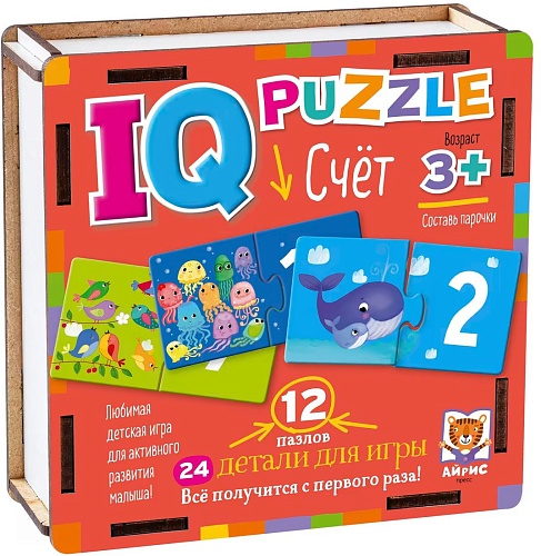 Мозаика/пазл Айрис-Пресс IQ деревянный. Счет 3+ 9785811282678