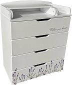 Детский комод Indigo Baby Line 800/4 ЛДСП/МДФ (лаванда)