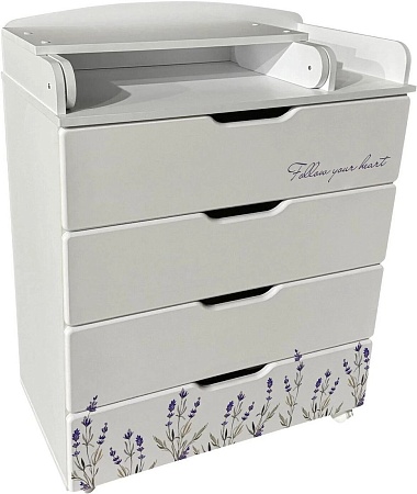 Детский комод Indigo Baby Line 800/4 ЛДСП/МДФ (лаванда)