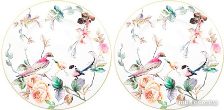 Набор десертных тарелок Elan Gallery Певчие птички 730776