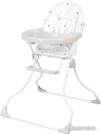 Высокий стульчик Polini Kids 152 (звездное сияние, белый/серый)