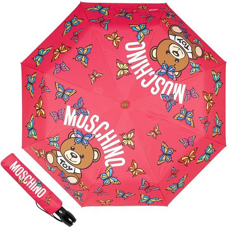 Зонт Moschino 8129-OCJ Butterfly Bear Fuxia