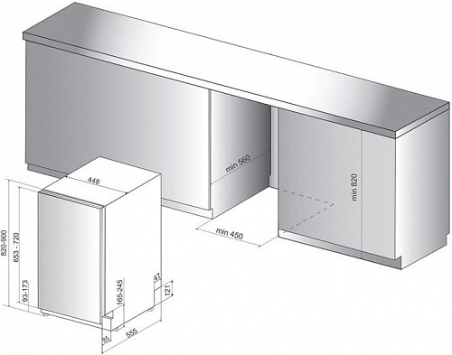 Посудомоечная машина Whirlpool WSIC 3M17 C