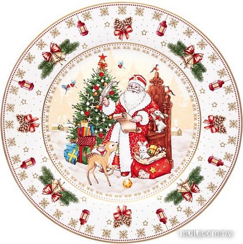 Тарелка обеденная Lefard Дед Мороз 85-1721