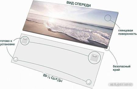 Картина на стекле Stamprint Волна SD003 (50x125)