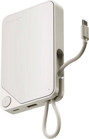 Внешний аккумулятор Momax 1-Power X Built-in USB-C IP152 10000mAh (белый)
