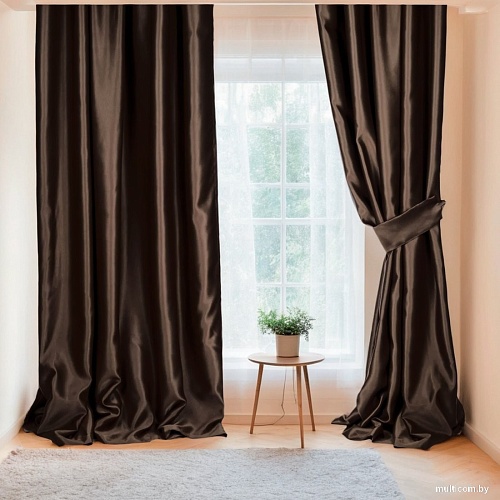 Комплект штор Mio Tesoro Блэкаут 150x250 (2шт, шоколад)