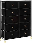 Комод Импэкс Нирита/Хайди 10 ящиков (черный)