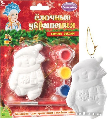 Набор для создания поделок/игрушек Bondibon Елочные украшения. Снеговичок ВВ1662