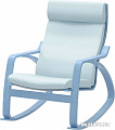 Кресло-качалка Ikea Поэнг (березовый шпон/глосе светло-бежевый) 592.816.92