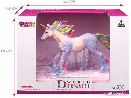 Фигурка Masai Mara Мир фэнтези. Фиолетовый единорог с цветной гривой MM206-438