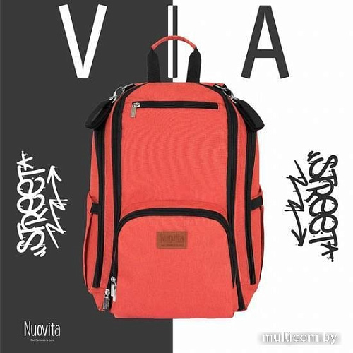 Рюкзак для мамы Nuovita Capcap Via (красный)