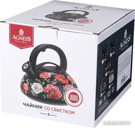Чайник со свистком Agness Fantasy 916-412