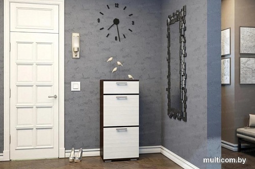 Тумба МебельЭра Ника ТВ500 (высокая венге-лоредо)