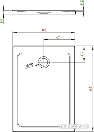 Душевой поддон Radaway Doros Plus F 100x80 [SDRFP1080-01]