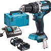 Ударная дрель-шуруповерт Makita DHP484RTJ (с 2-мя АКБ, кейс)