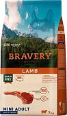 Сухой корм для собак Bravery Монопротеиновый беззерновой с ягненком 7 кг