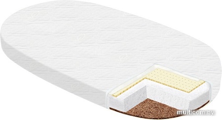Матрас Indigo Lux Life 75x125 (овал, стеганный трикотаж)