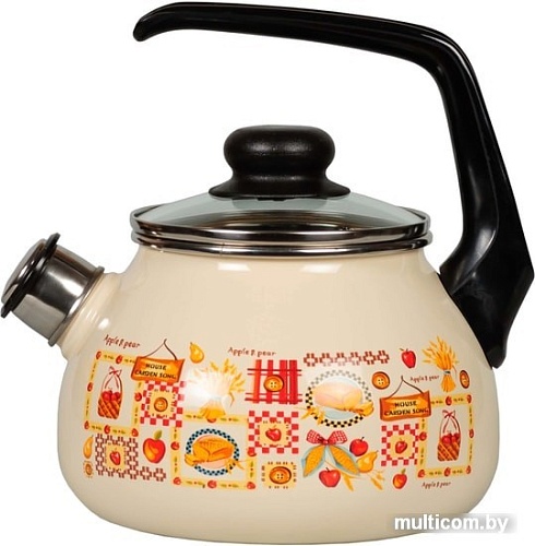 Чайник со свистком СтальЭмаль Садовая песня 4с210я