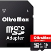 Карта памяти Oltramax Elite OM016GCSDHC10UHS-1-ElU1 microSDHC 16GB (с адаптером)