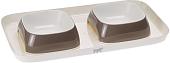 Миски на подставке Ferplast Glam Tray Small (коричневый)