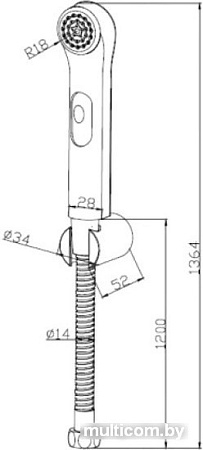 Душевой гарнитур Bravat D9122CP-RUS